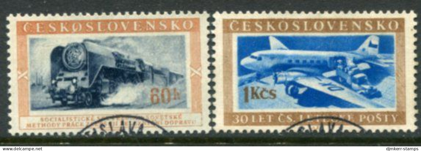 CZECHOSLOVAKIA 1953 Transport Used.  Michel 842-43 - Used Stamps