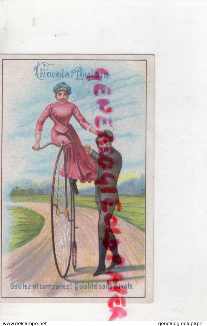 CHROMO IMAGE CHOCOLAT POULAIN - VELO VELOCIPEDE- GRAND BI CYCLISME - Poulain