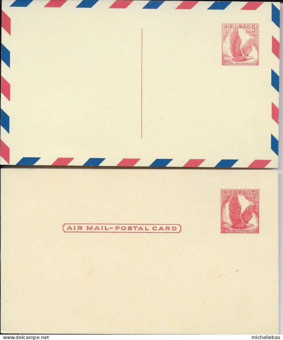 2 CARTES AVEC ENTIER POSTAL - Other & Unclassified