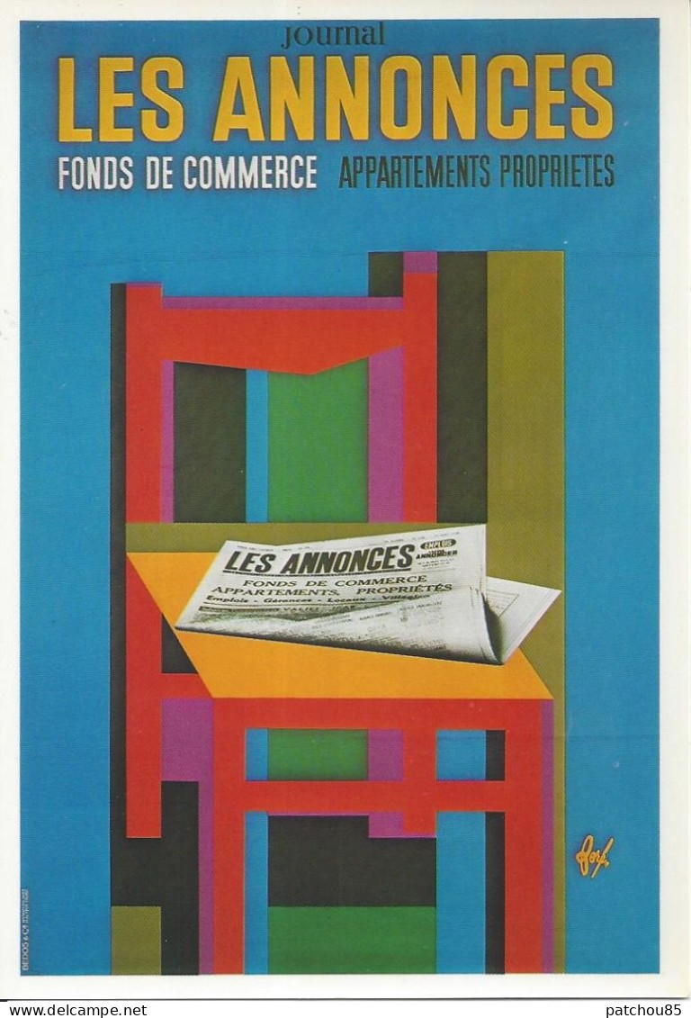 CPM  Affiche Pour Le Journal ‘’Les Annonces’’ (1969) Fonds De Commerces Appartements Propriétés - Fore