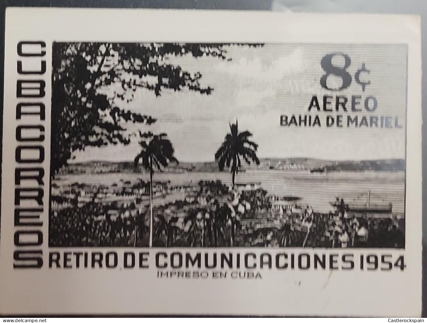 O)  1955 CUBA, PHOTOMECHANICAL, MARIEL BAY, SCT C114 , XF - Imperforates, Proofs & Errors