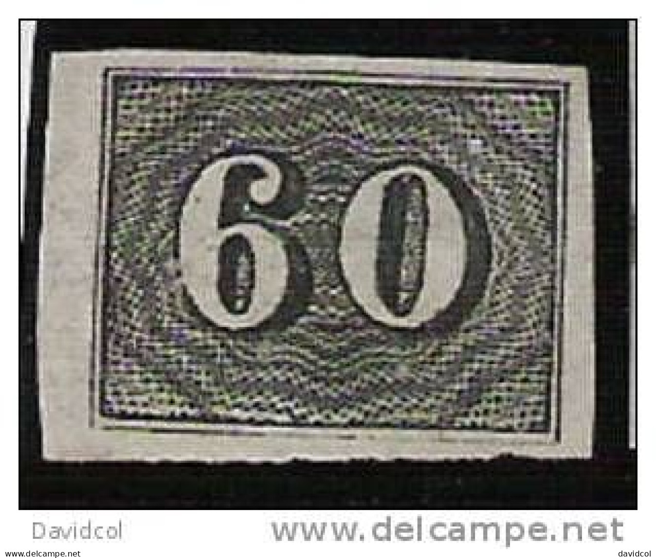 2682A - BRASIL - 1849 - MI#: 14 - MINT - 60 R. BLACK. - Ongebruikt