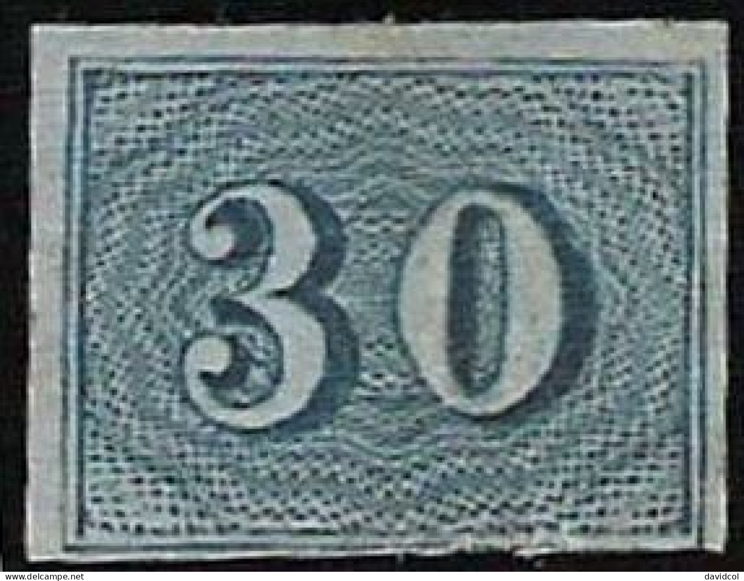 2682B - BRASIL - 1854 - MI#:20 - MINT - 30 R. BLUE . - Neufs