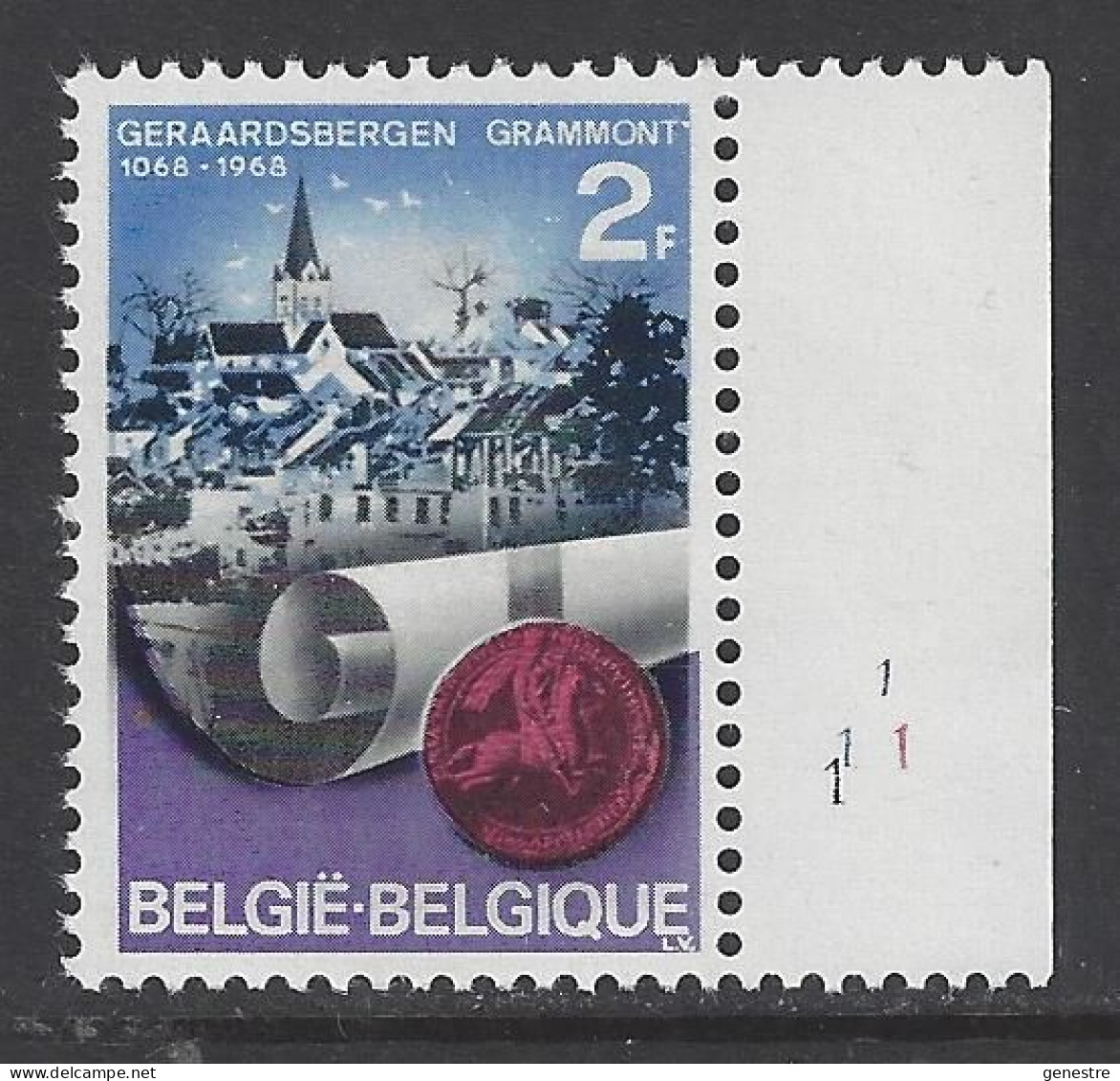 Belgique - 1968 - COB 1448 ** (MNH) - Planche 1 - 1961-1970