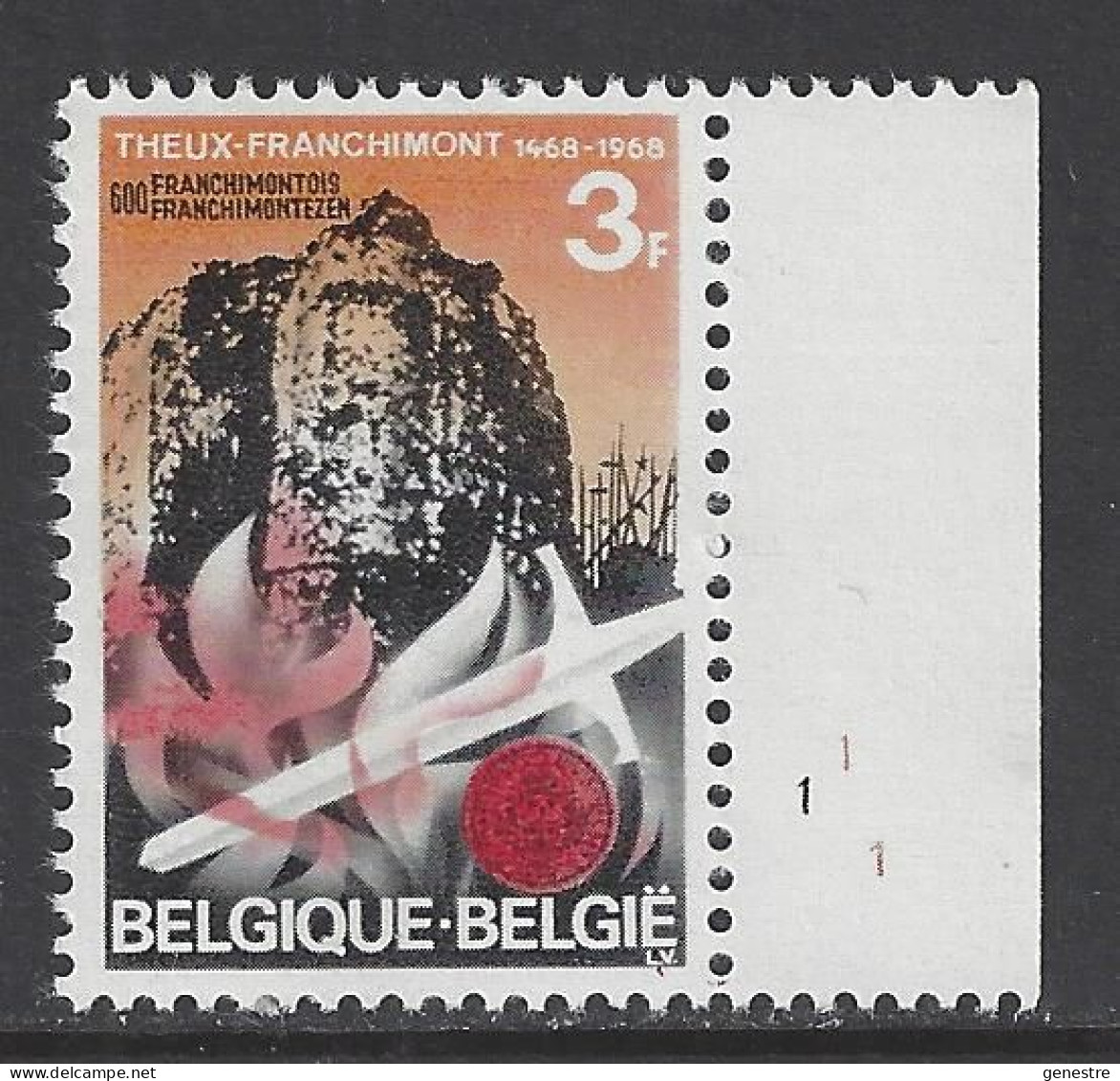 Belgique - 1968 - COB 1449 ** (MNH) - Planche 1 - 1961-1970