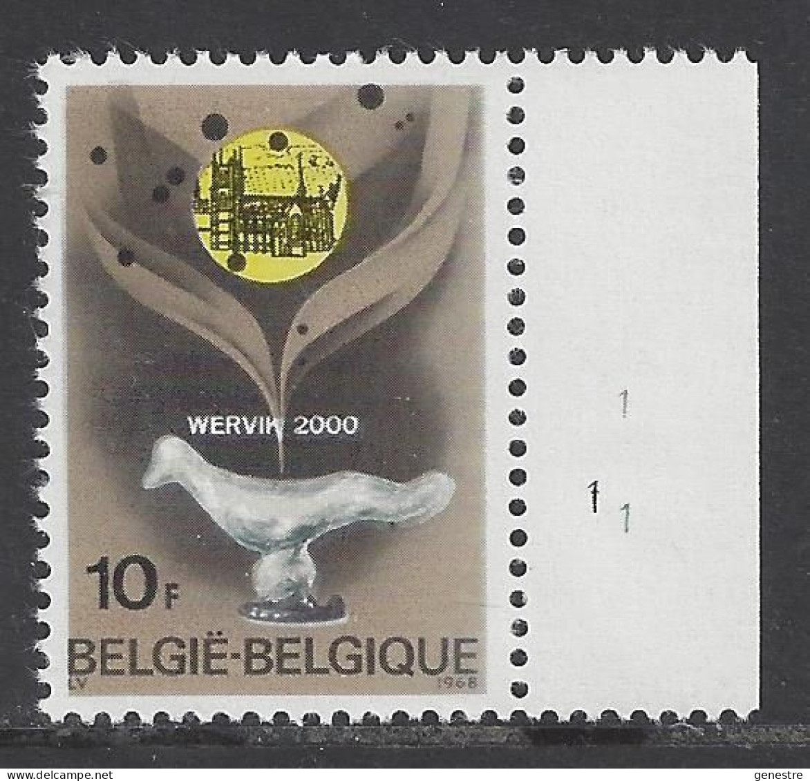 Belgique - 1968 - COB 1451 ** (MNH) - Planche 1 - 1961-1970