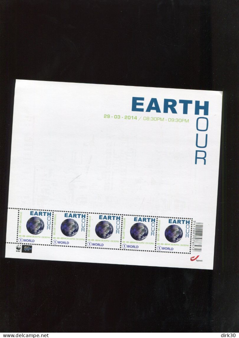 Belgie 2014 F4405 4405 Earth Hour Velletje Van 10 MNH Zonder Plaatnummer RR - 2011-2020