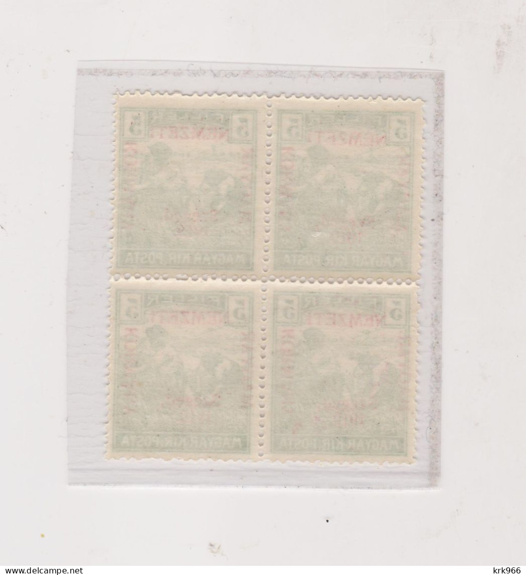 HUNGARY 1919 SZEGED SZEGEDIN Locals Mi 8 Bloc Of 4 MNH - Local Post Stamps