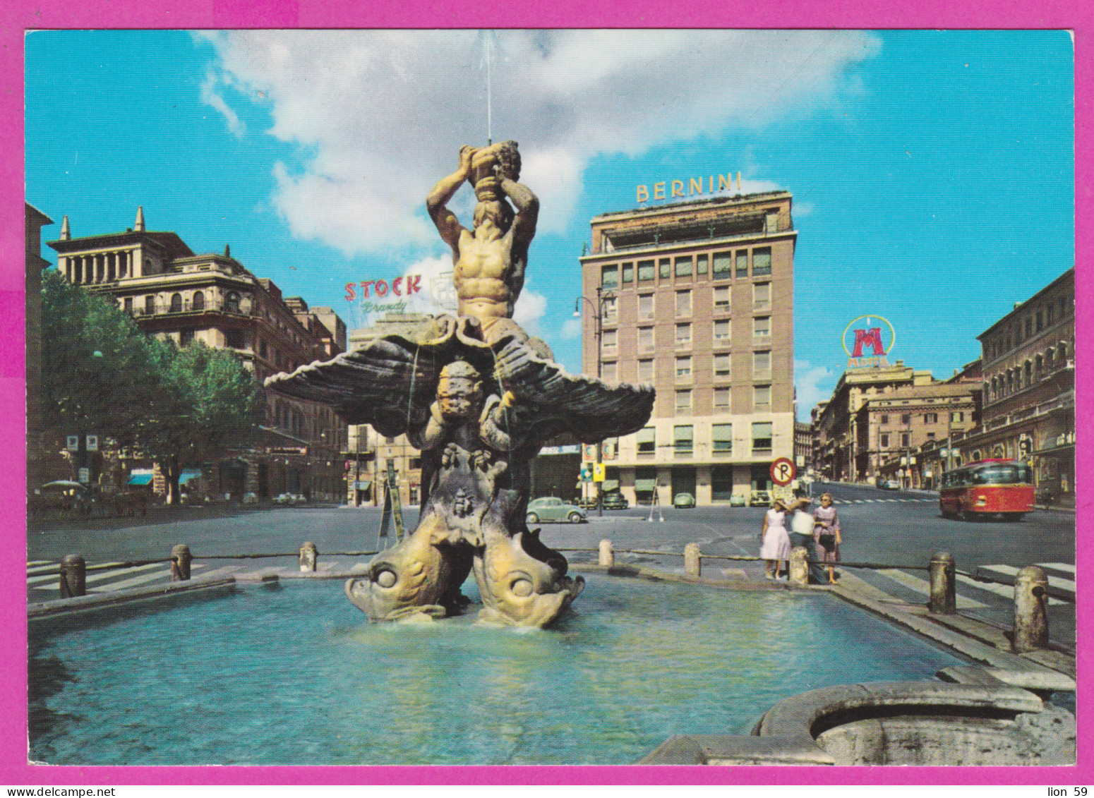 290507 / Italy - Roma (Rome) - Fontana Del Tritone By Gian Lorenzo Bernini Barberini Square Sina Bernini Bristol PC 3030 - Cafes, Hotels & Restaurants