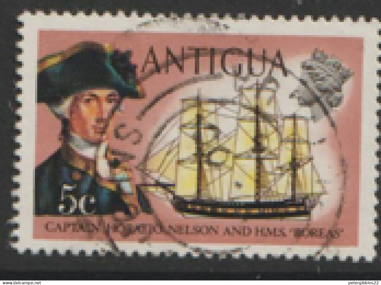 Antigua   1970   SG 274   5c  Nelson Fine Used - 1960-1981 Ministerial Government