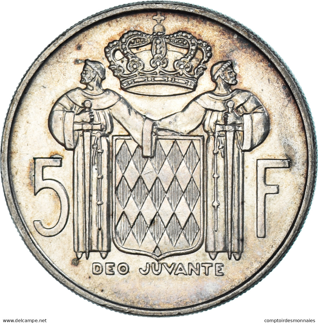 Monnaie, Monaco, Rainier III, 5 Francs, 1966, Paris, TTB+, Argent - 1960-2001 Nouveaux Francs