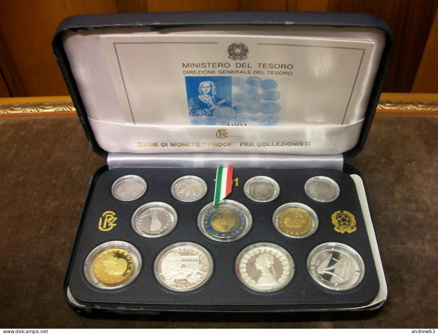 ITALIA - 1991 - Divisionale Proof - Confezione Originale Con Plastica In Deterioramento - Set Fior Di Conio