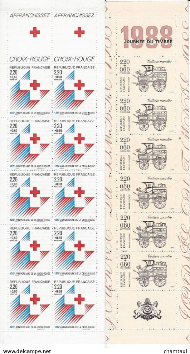 FRANCE 1988 ANNEE COMPLETE 55 TIMBRES BANDE PHILEXFRANCE 89 T 2538 A  4 CARNETS BC 2515 BC 2523 BC2526 A 2037 - 1980-1989