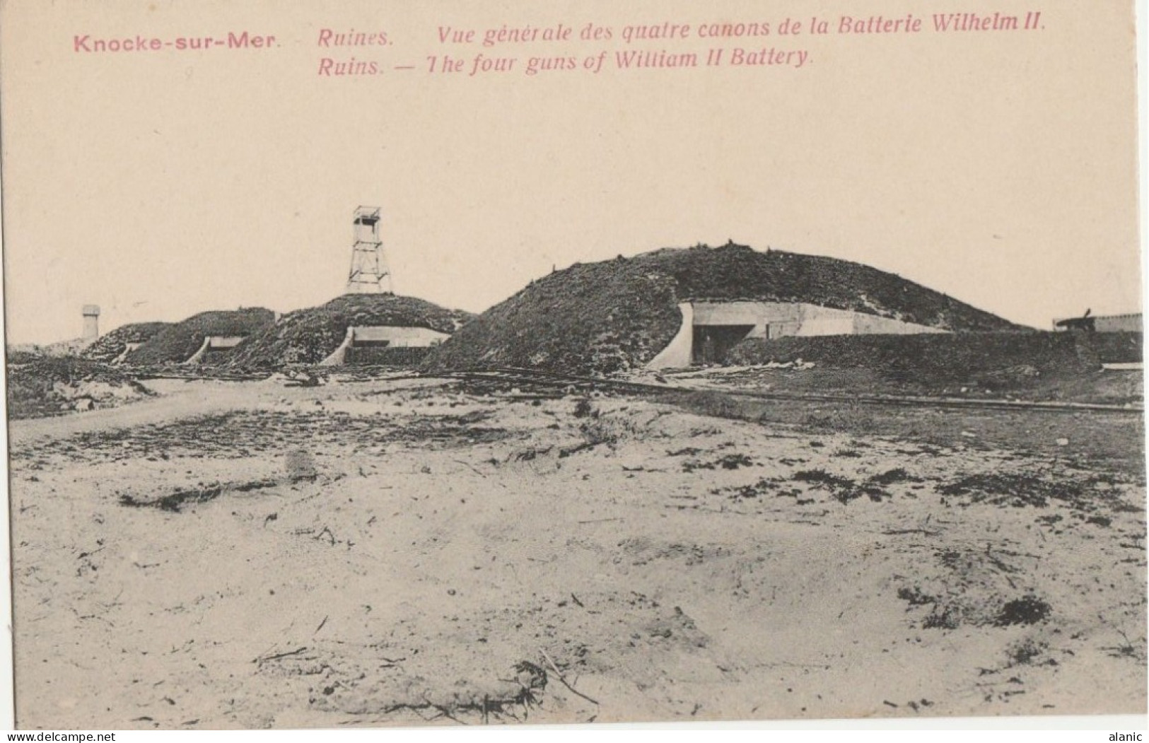 Knocke-sur-mer Ruines Batterie Wilhelm II Canon Et Magasin De Munitions -  Non Circulé , - Knokke