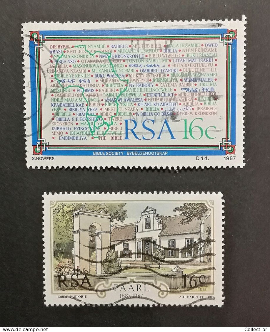 AFRIQUE DU SUD, 1987, Lot De 2, Scott N° 698 Et 702, 30e Anniversaire Du Parlement Et La Bible. Oblitérés - Usados