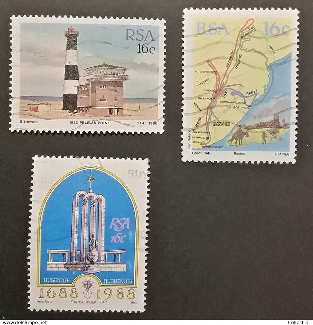 AFRIQUE DU SUD, 1988, Lot De 3,  Scott N° 710, 714 Et 758.16 C, Oblitérés - Used Stamps