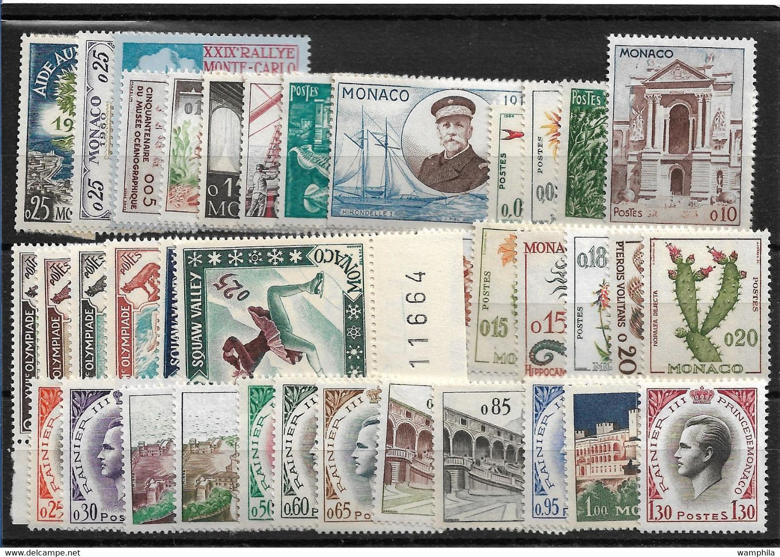 Monaco Année Complète 1960, 38 Timbres**/ Neufs Sans Charnière. Cote 90€. - Volledige Jaargang