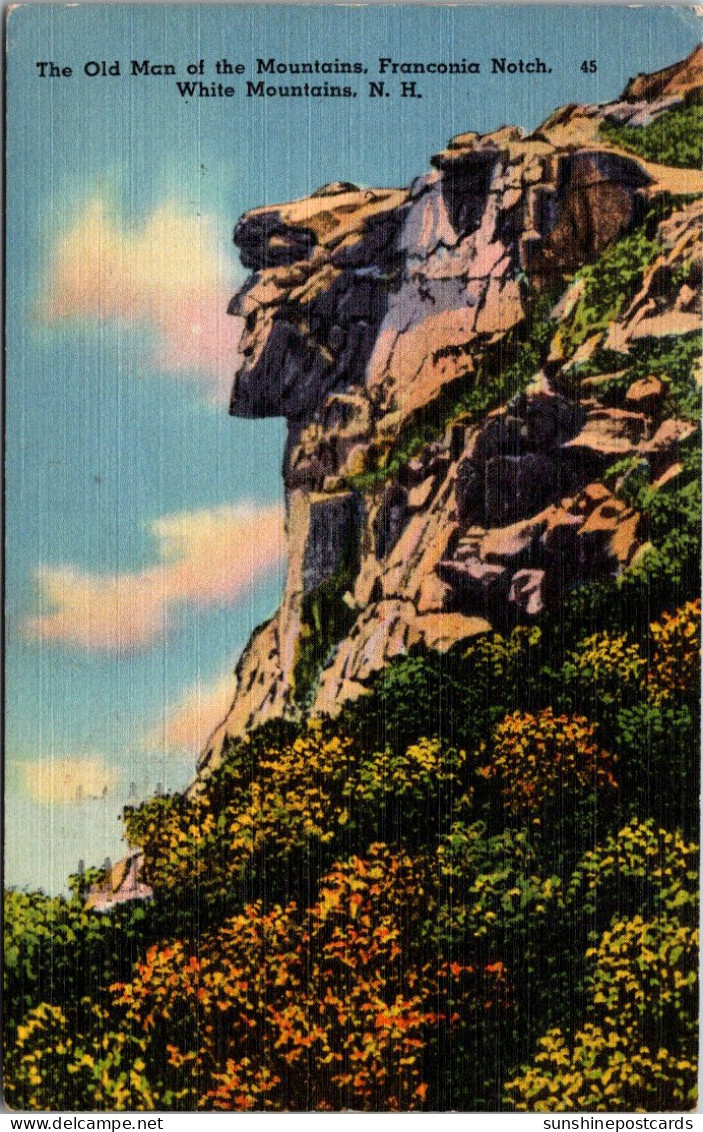 New Hampshire White Mountains Franconia Notch The Old Man Of The Mountains 1946 - White Mountains