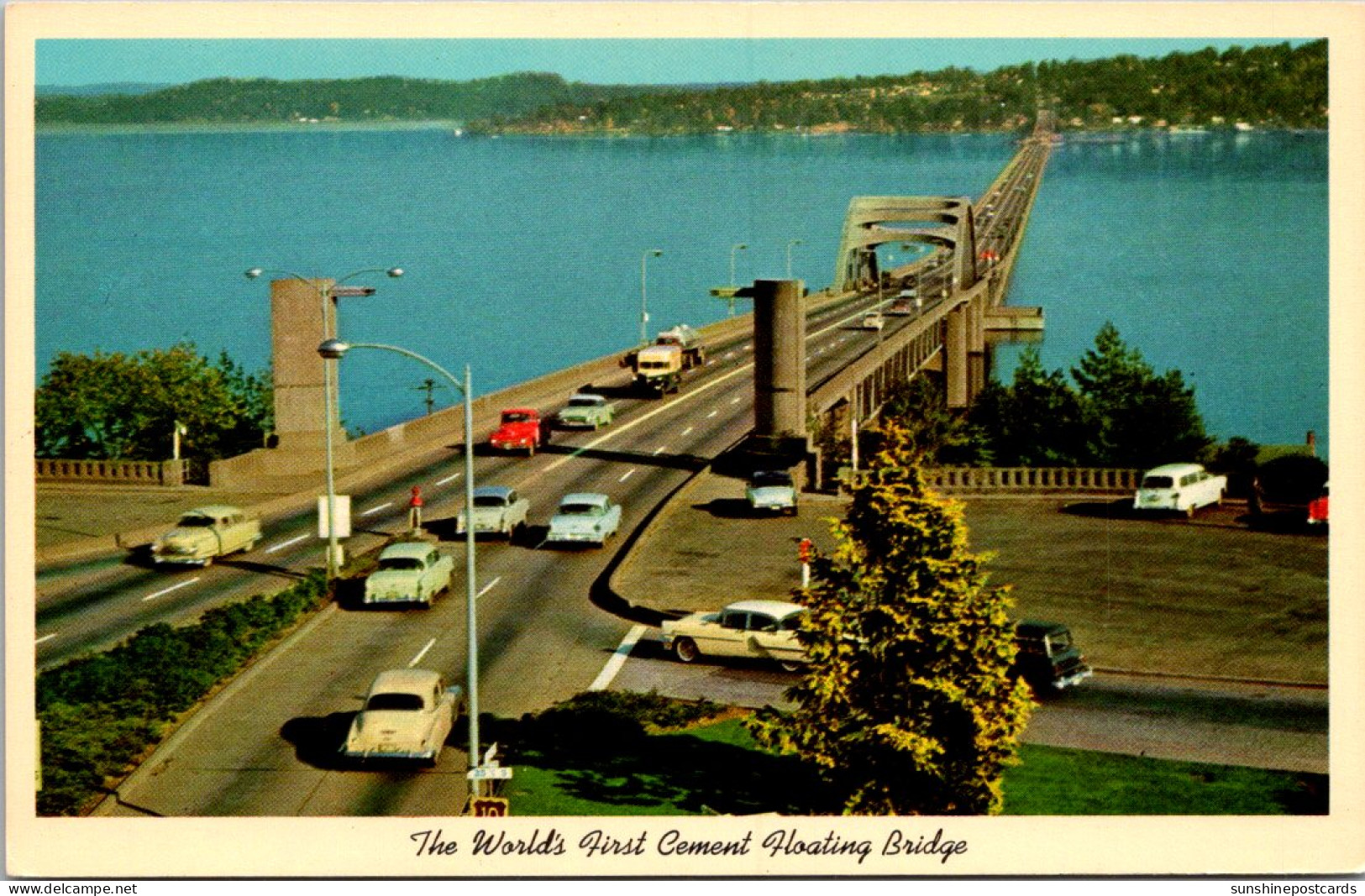 Washington Seattle Lake Washington The World's Longest Floating Bridge - Seattle