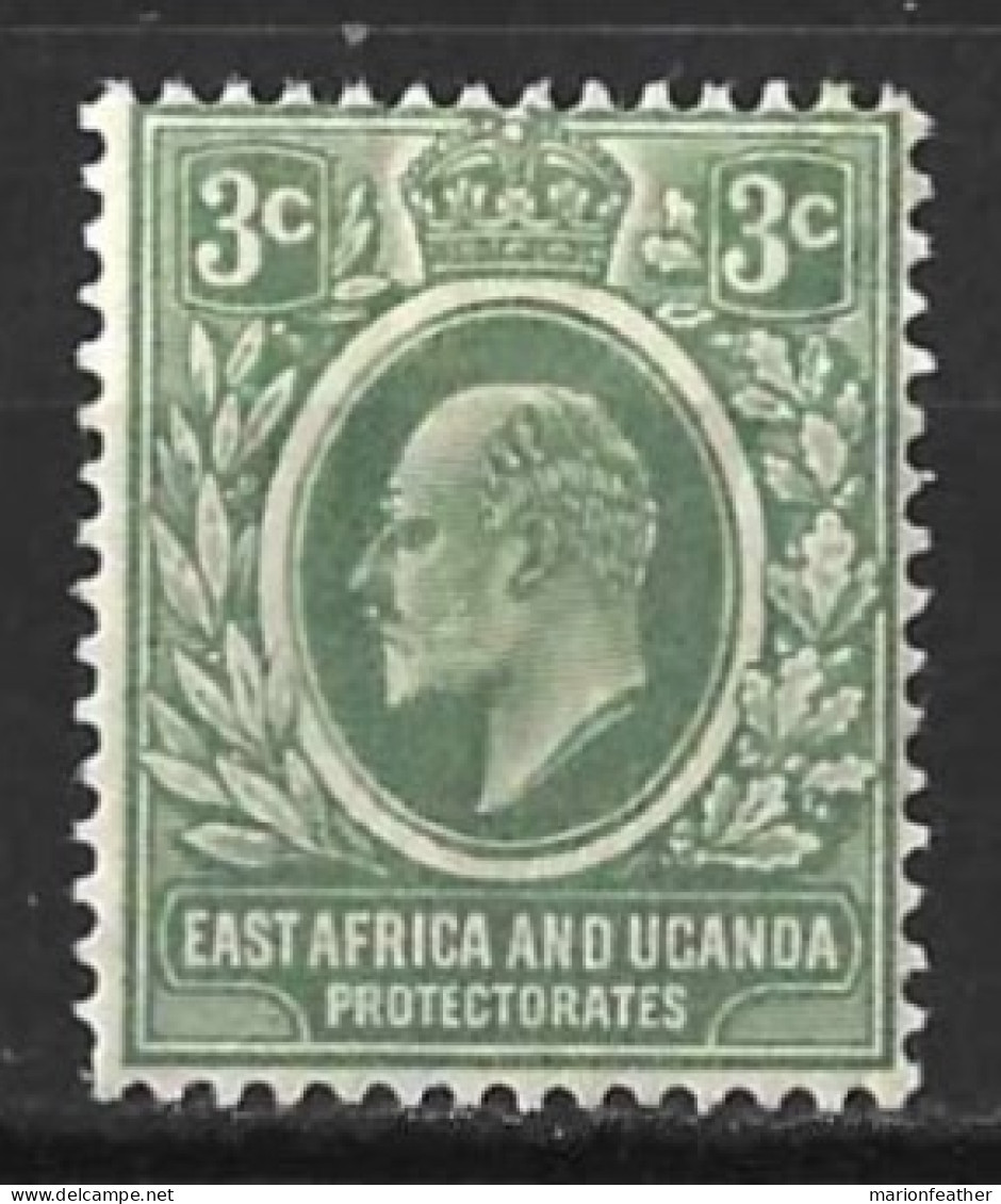 K,U,T....KING EDWARD VII..(1901-10..)..." 1907.."...3c...GREY -GREEN SHADE...(CAT.VAL.£21..)....MH.. - Protectorats D'Afrique Orientale Et D'Ouganda