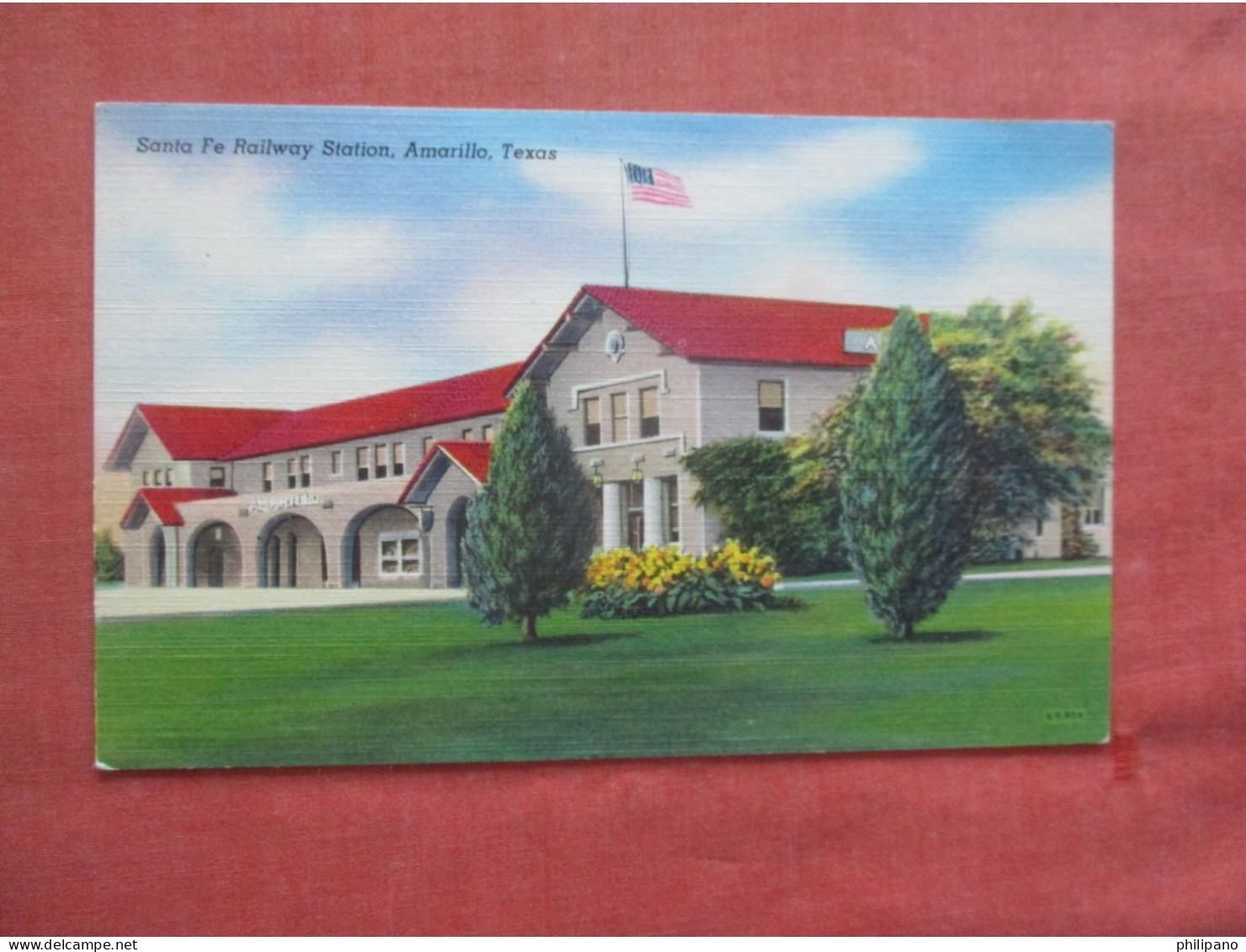 Santa Fe Railway Station.   Amarillo  Texas > Amarillo       ref 6025 - Amarillo