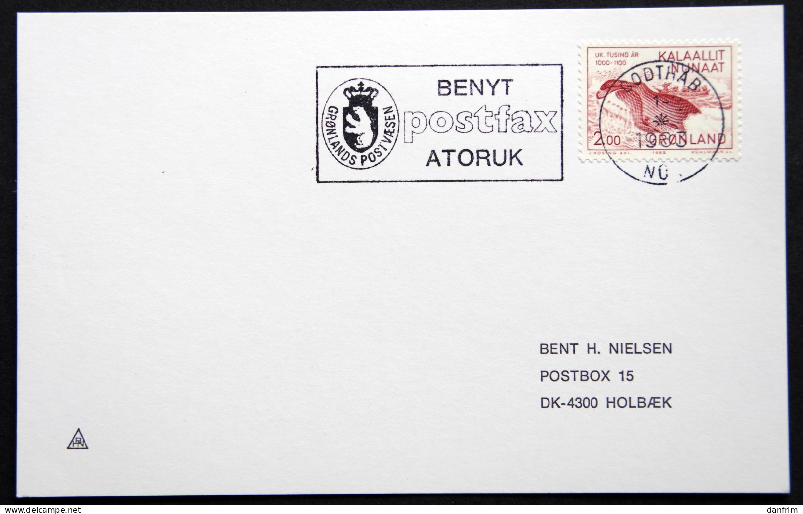 Greenland 1983 CARDS  GODTHÅB NUK 1-2-1983 ( Lot 835 ) - Cartas & Documentos
