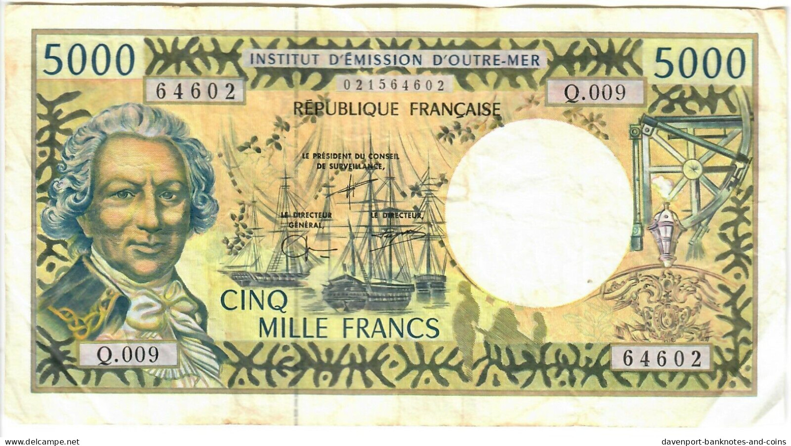 French Polynesia 5000 Francs 2002-2003 F (sig 8) - Territori Francesi Del Pacifico (1992-...)