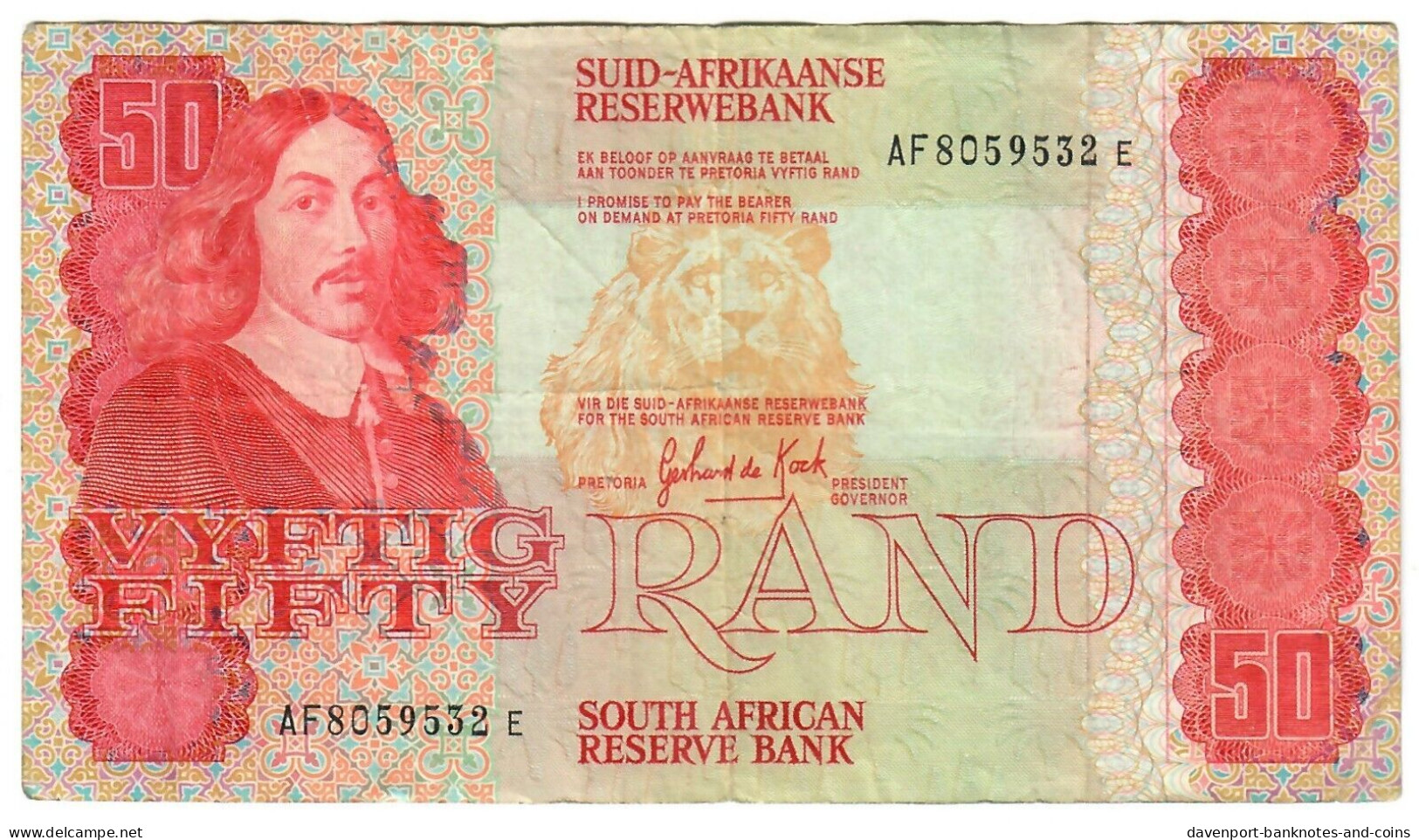 South Africa 50 Rand 1984 F "de Kock" [2] - Afrique Du Sud