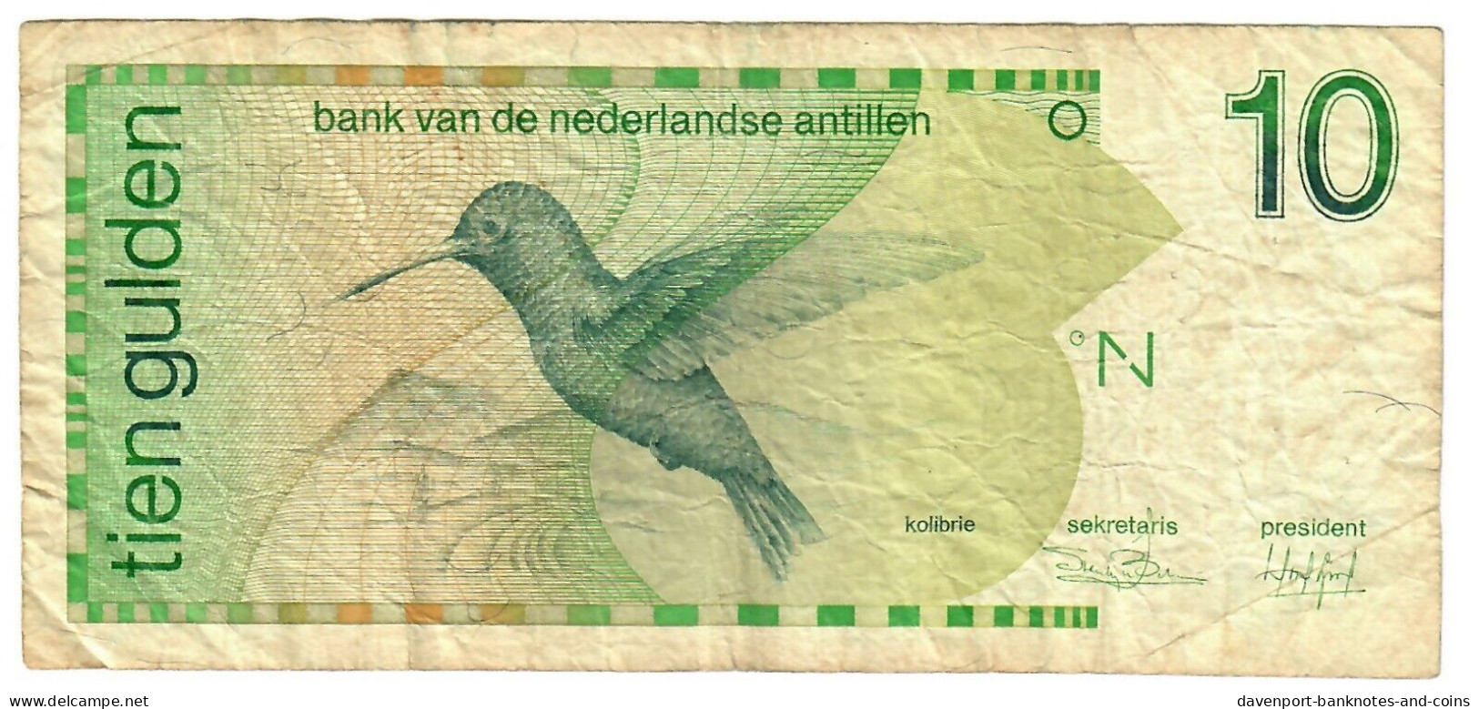 Netherlands Antilles 10 Guilders (Gulden) 1986 F [4] - Netherlands Antilles (...-1986)