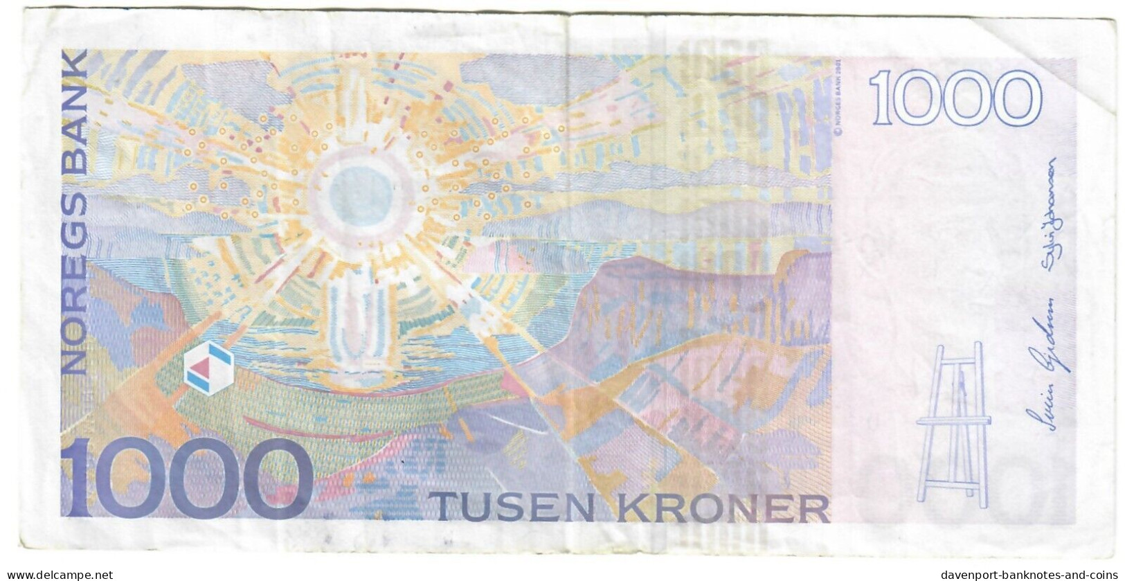 Norway 1000 Kroner 2001 F/VF - Norvège