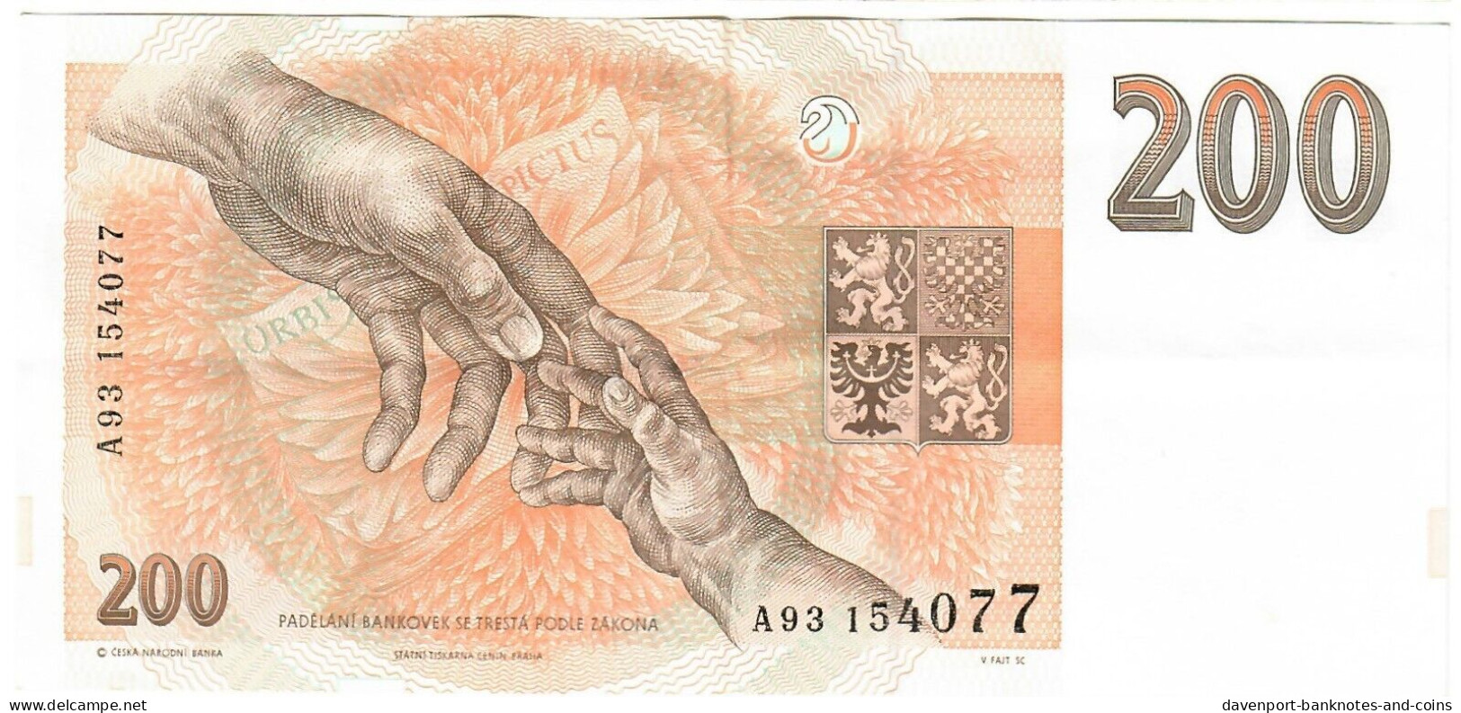 Czech Republic (Czechia) 200 Korun 1993 VF/EF [5] - República Checa