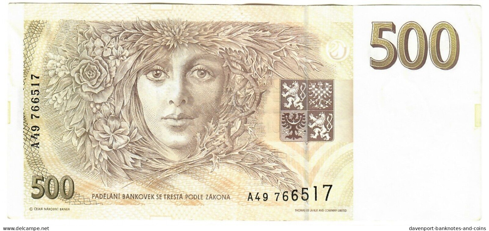 Czech Republic (Czechia) 500 Korun 1993 VF/EF [1] - Czech Republic