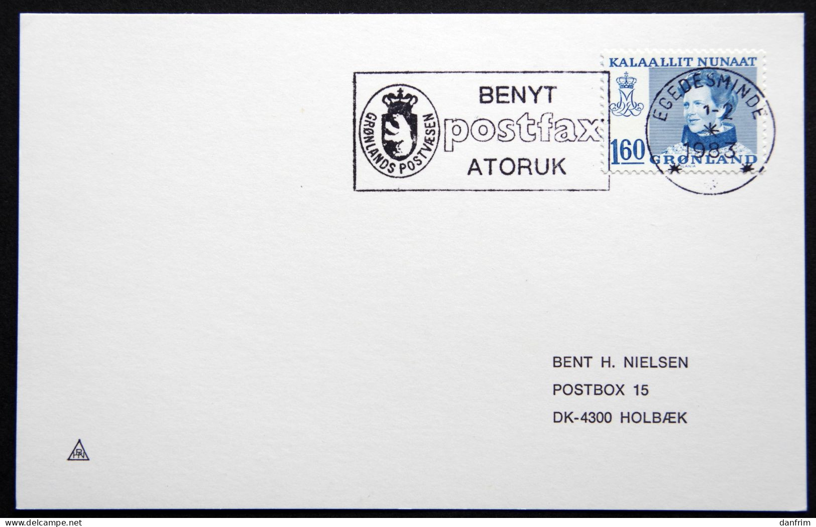 Greenland 1983 CARDS  EGEDESMINDE 1-2-1983 ( Lot 852 ) - Cartas & Documentos