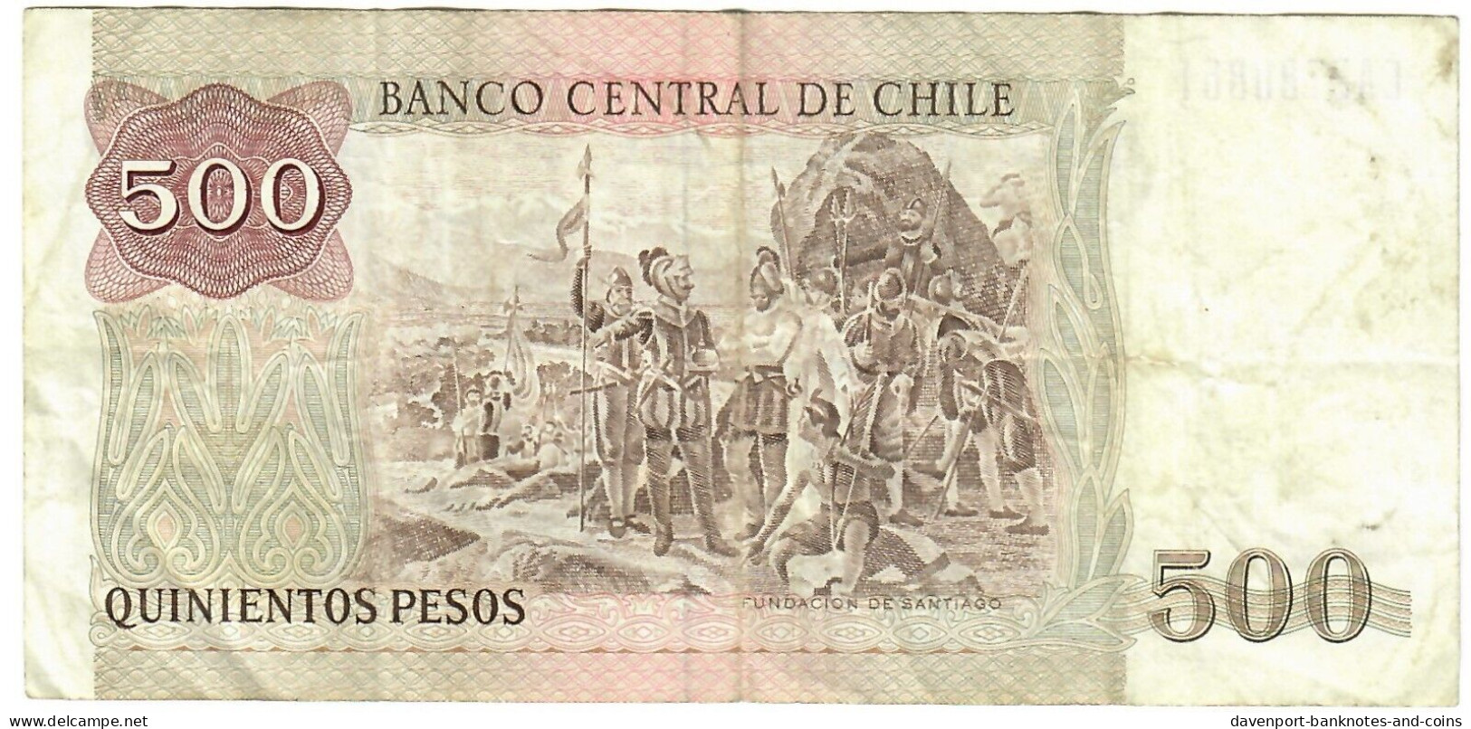 Chile 500 Pesos 1990 VF - Cile