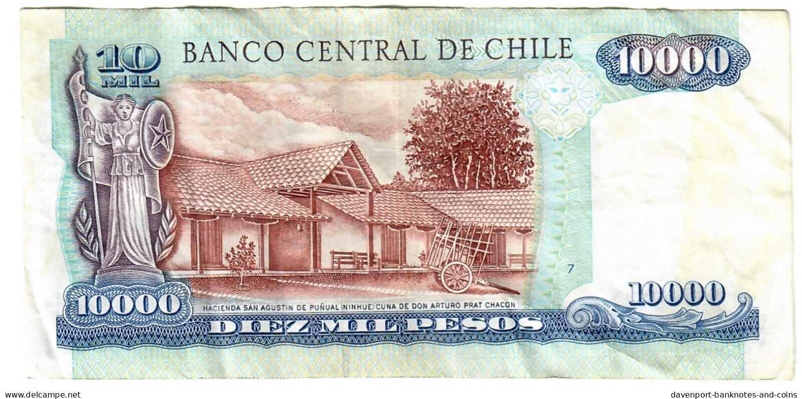 Chile 10000 Pesos 1995 F/VF - Chili