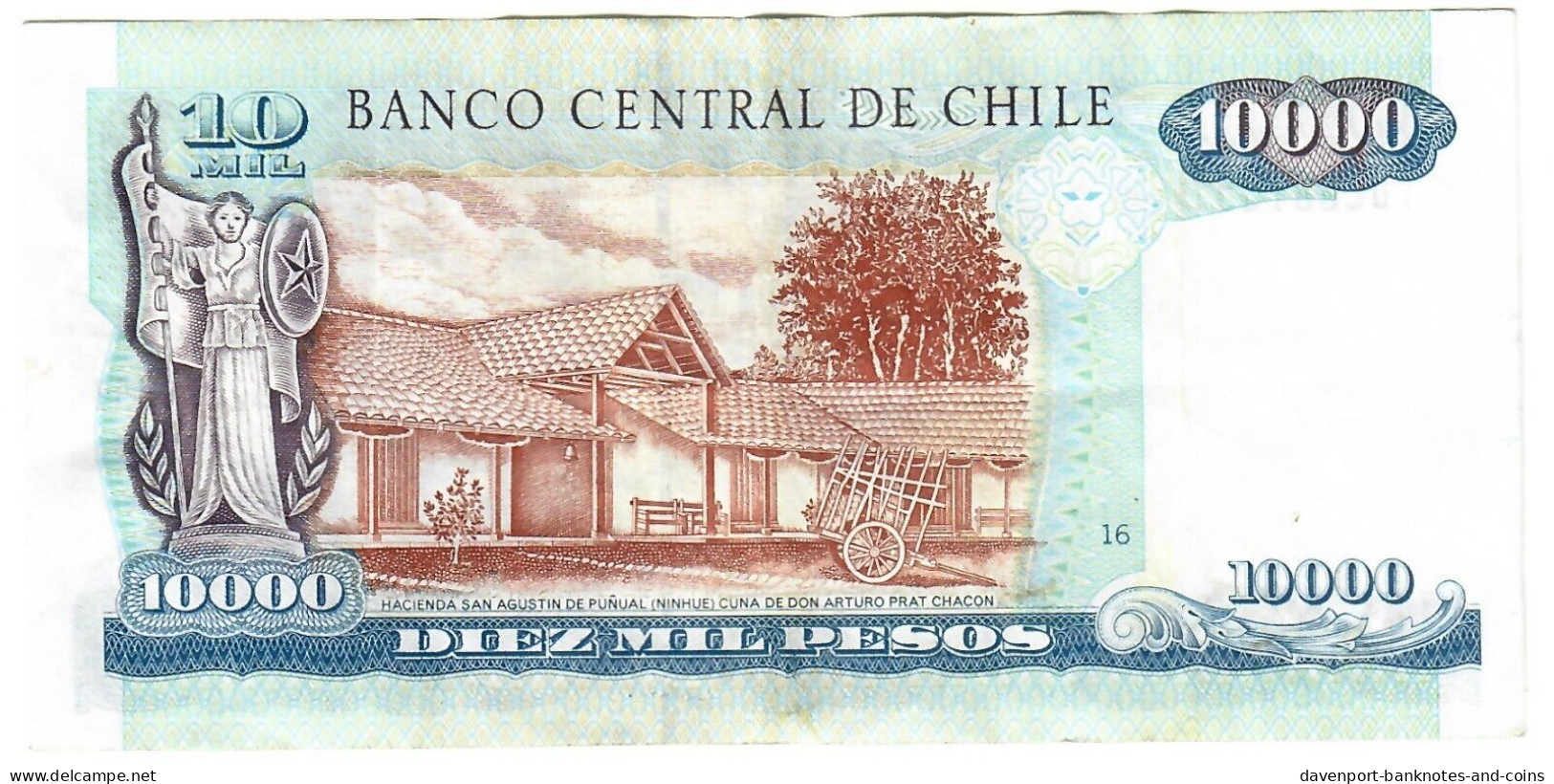 Chile 10000 Pesos 1997 VF - Chile