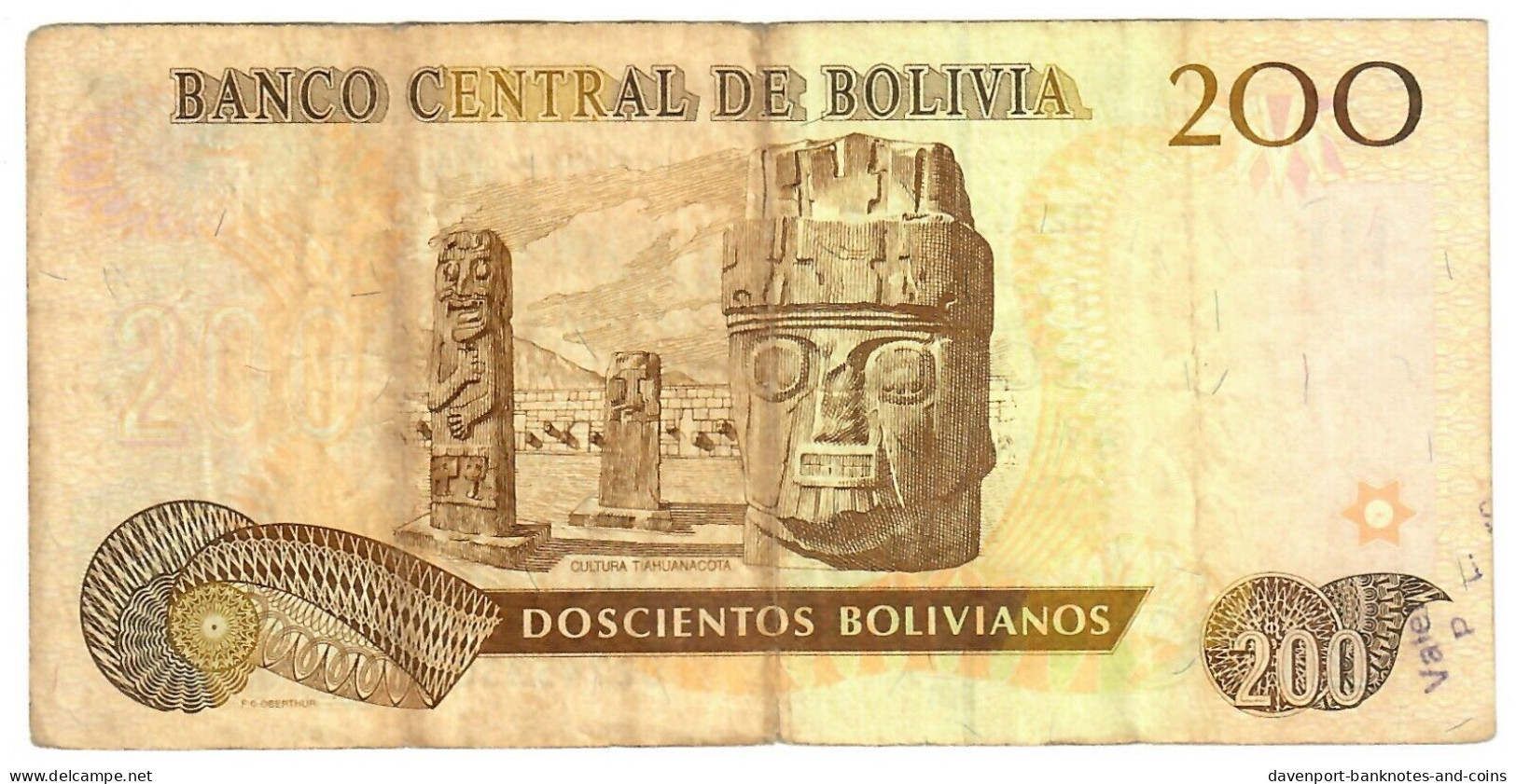 Bolivia 200 Bolivianos 1986 (2001) F - Bolivie