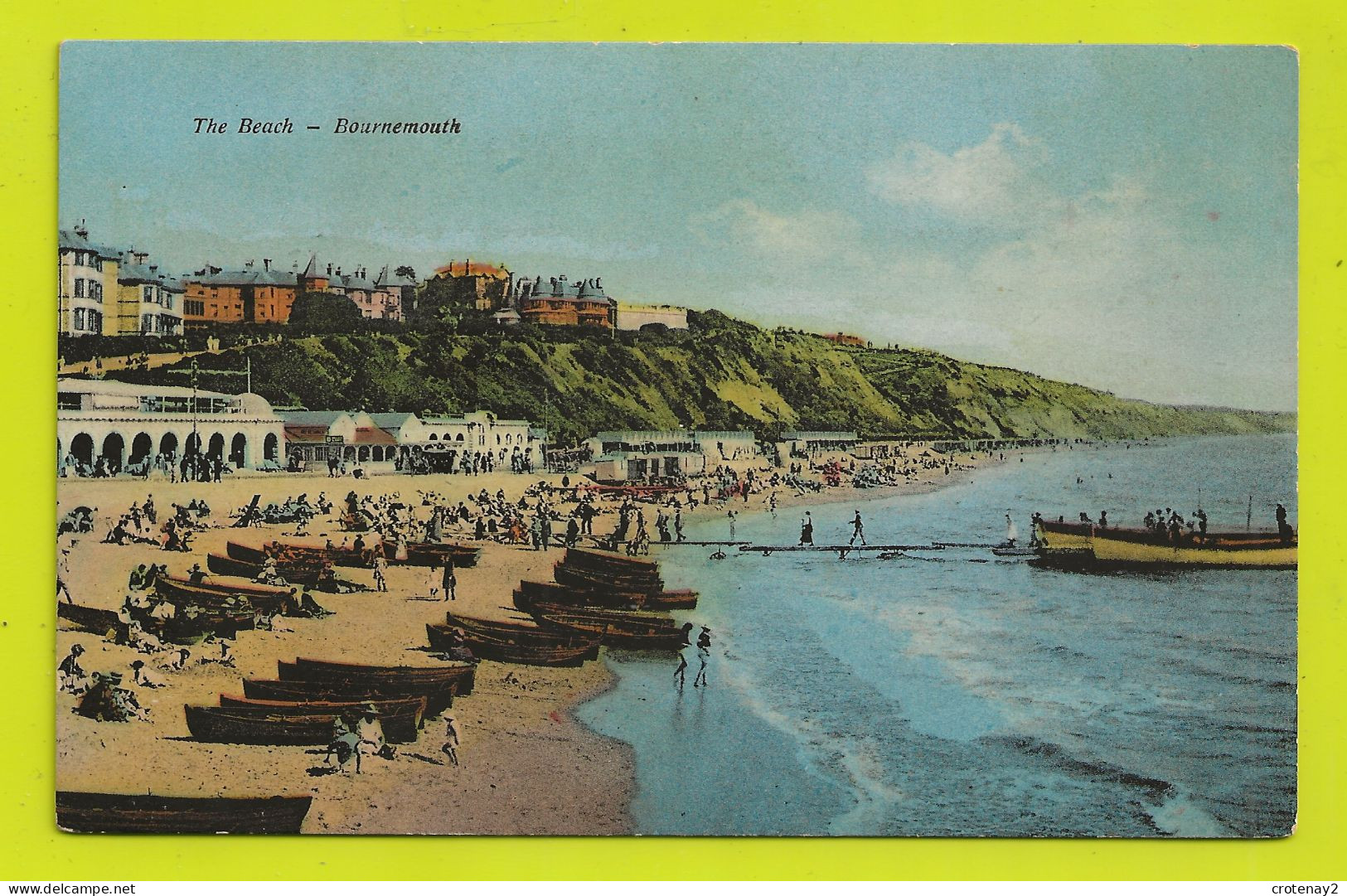 Angleterre BOURNEMOUTH The Beach La Plage Baignade Bateau Barques VOIR DOS - Bournemouth (from 1972)