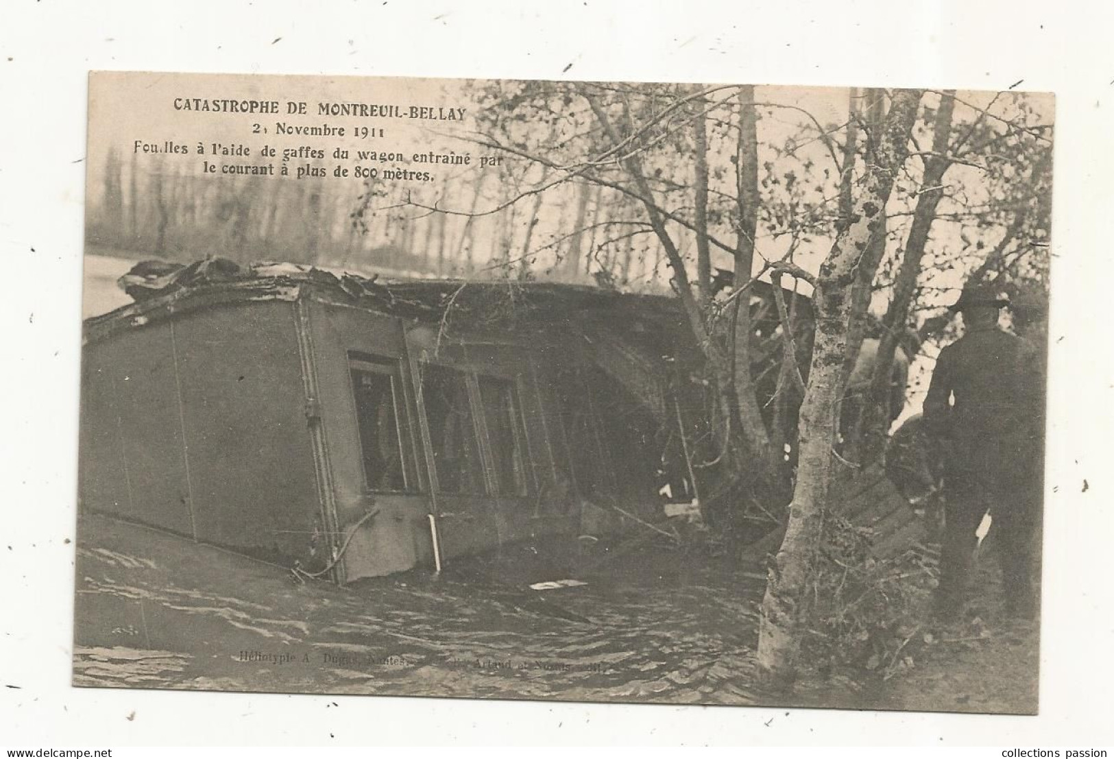 Cp, Catastrophe De Chemin De Fer , 49, MONTREUIL-BELLAY, 1911, Fouilles,  Vierge - Rampen