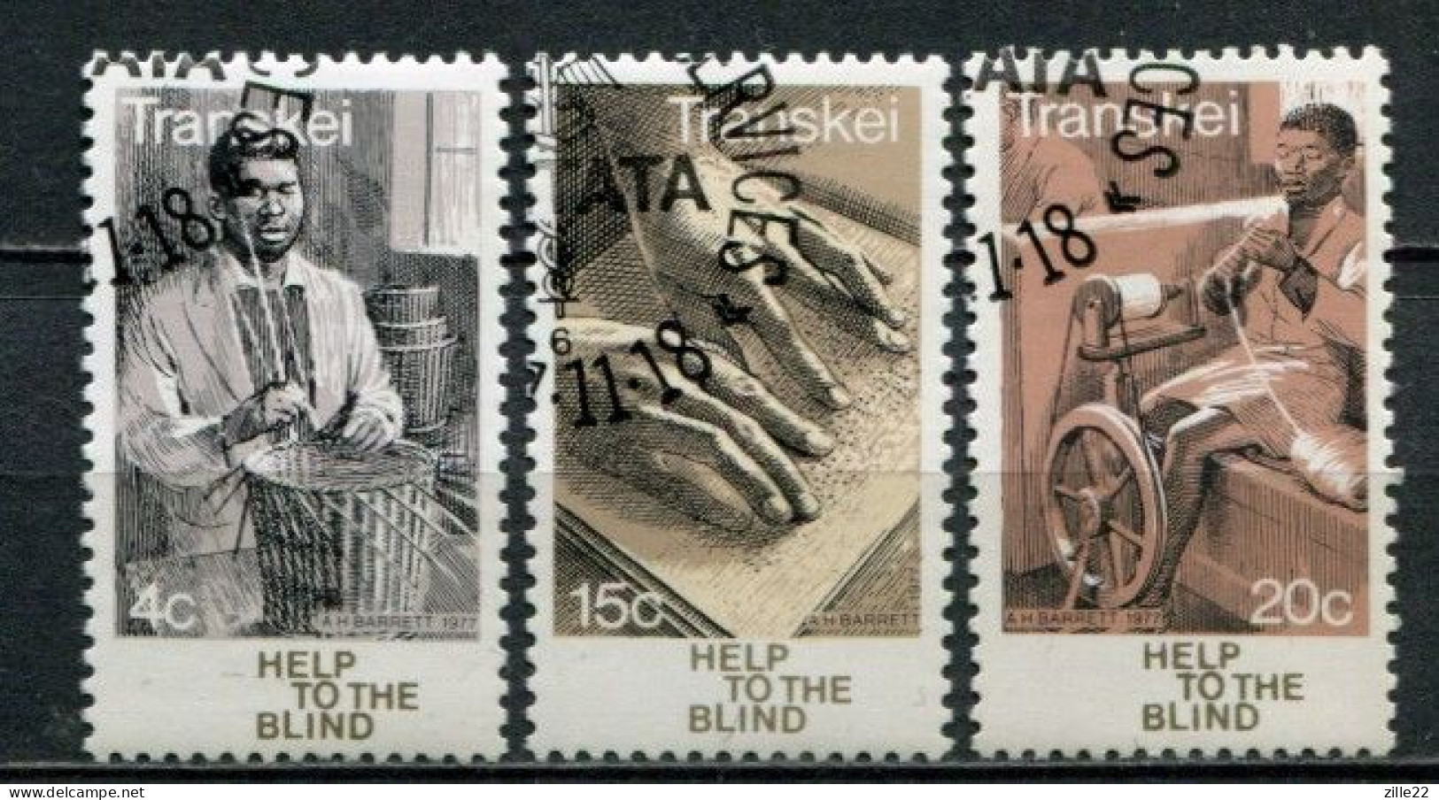 Transkei Mi# 30-32 FDC-gestempelt/CTO - Help To The Blind - Ciskei