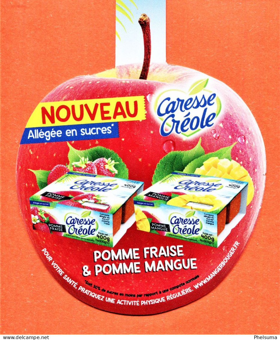 RARE - Ile De LA REUNION - Balise  De Produit / Nouveau Yaourt "Caresse Créole" Allégé En Sucre Pomme Fraise (im 063) - Manifesti