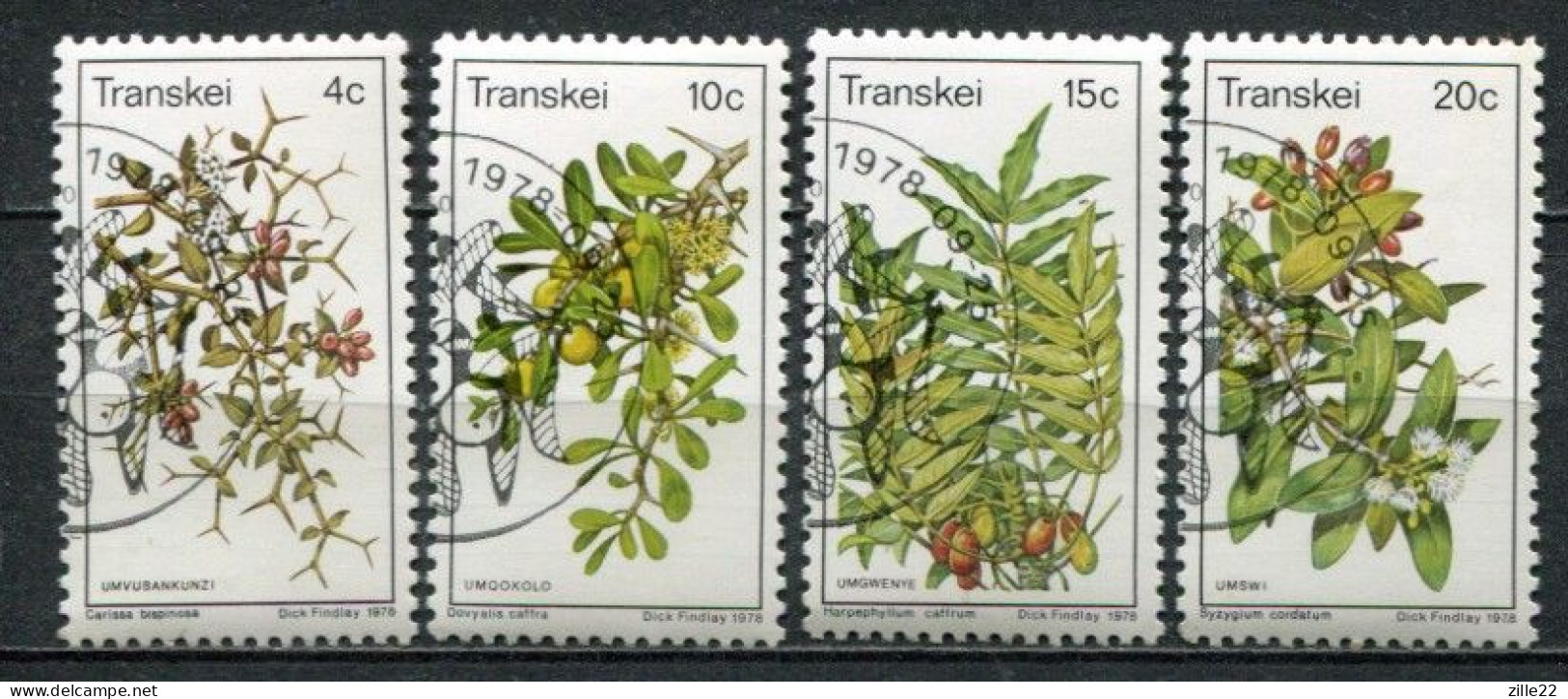 Transkei Mi# 41-4 FDC-gestempelt/CTO - Flora Wild Fruits - Ciskei