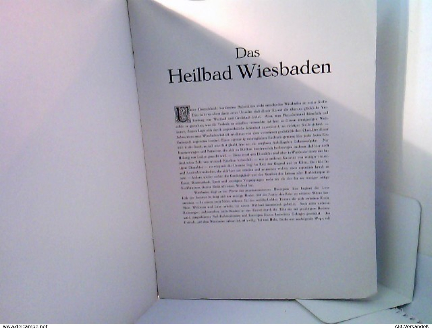 Das Heilbad Wiesbaden Sonderdruck Aus Deutsches Wirtschafts Archiv. - Hessen