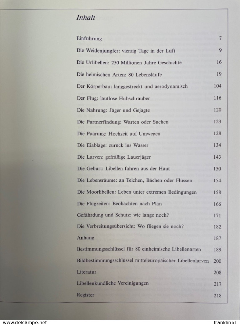 Die Libellen : Das Umfassende Handbuch Zur Biologie Und Ökologie Aller Mitteleuropäischen Arten Mit Bestimmung - Tierwelt