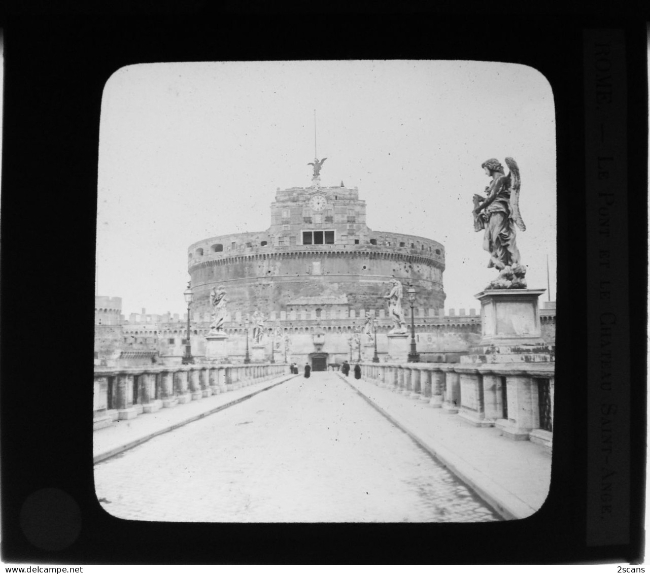 Italie - ROME - ROMA - Plaque De Verre Ancienne (1906) - Le Pont Et Le Château Saint-Ange - Bridges