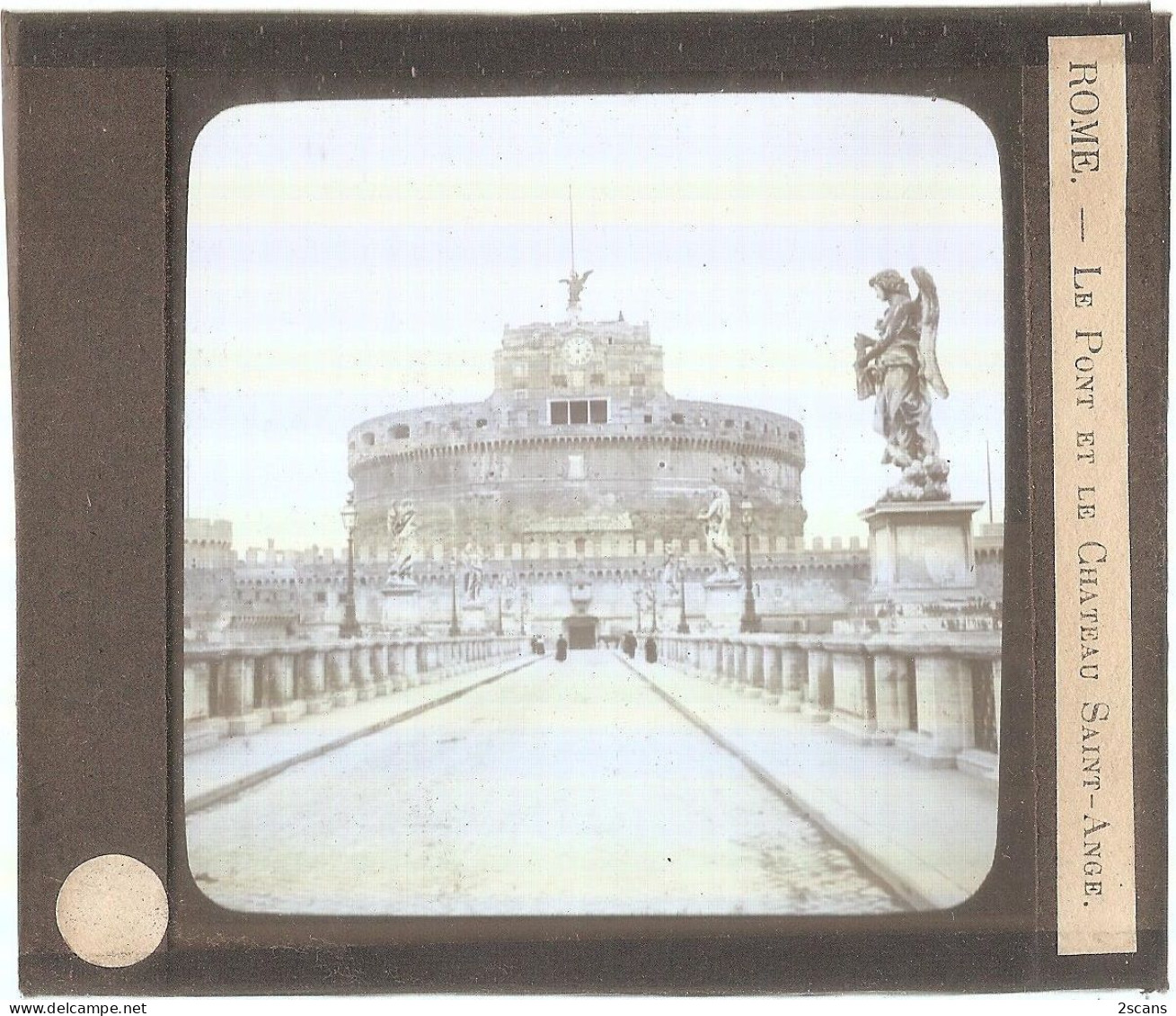 Italie - ROME - ROMA - Plaque De Verre Ancienne (1906) - Le Pont Et Le Château Saint-Ange - Pontes