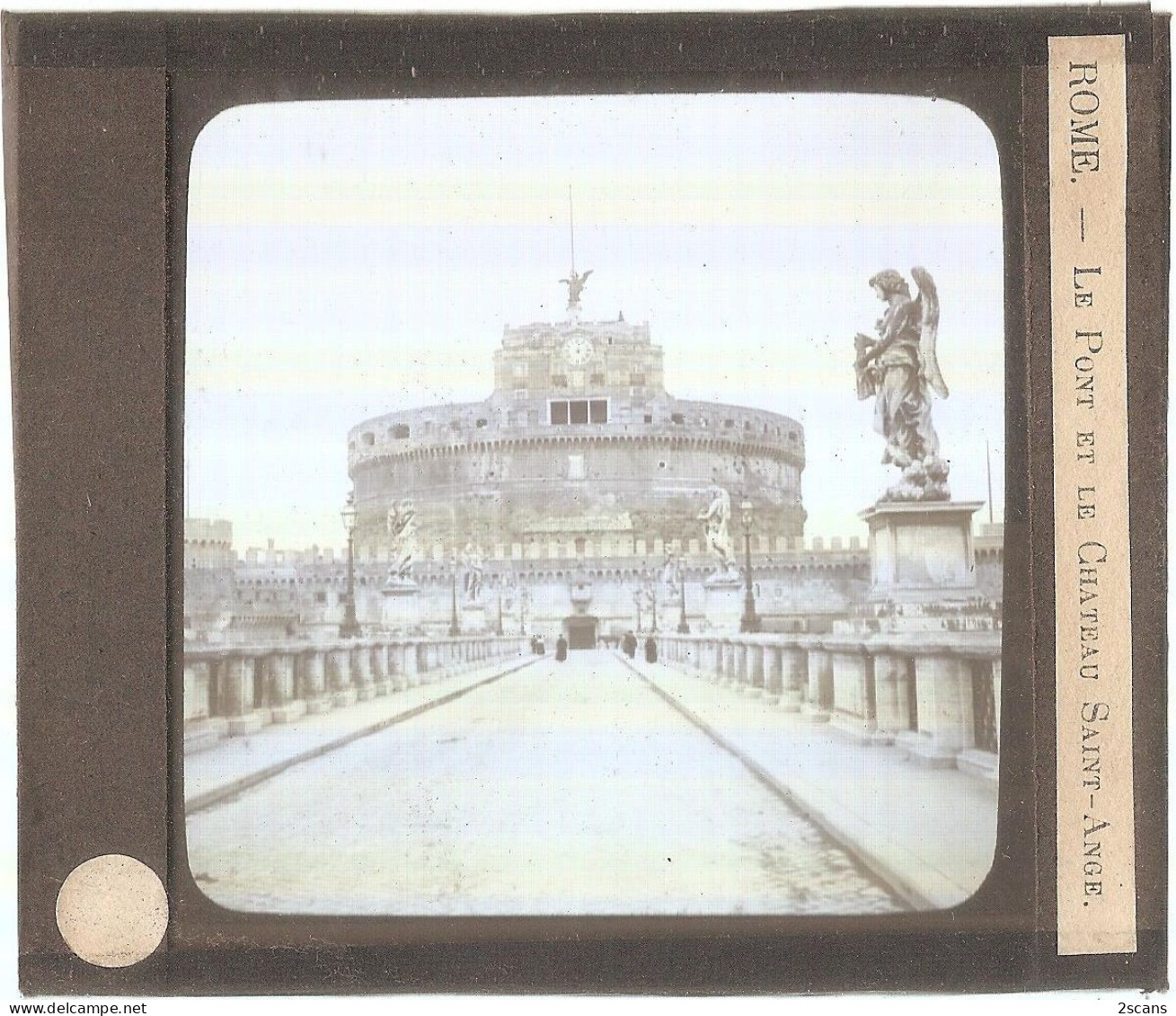 Italie - ROME - ROMA - Plaque De Verre Ancienne (1906) - Le Pont Et Le Château Saint-Ange - Ponts