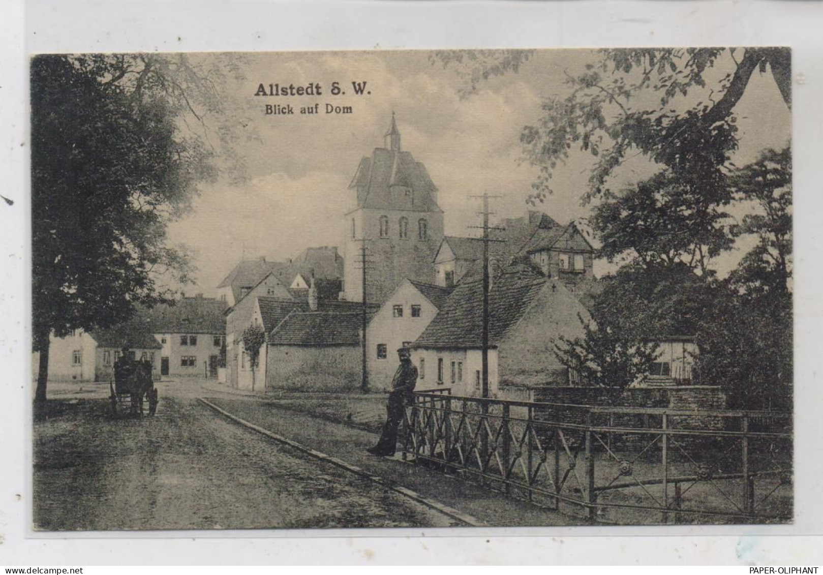 0-4702 ALLSTEDT, Strassenpartie, Fuhrwerk, Blick Auf Den Dom, Verlag Kaiser - Sangerhausen