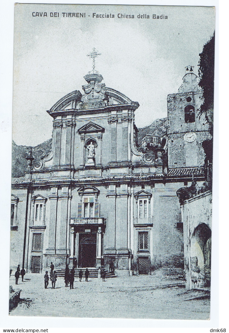 CAVA DEI TIRRENI ( SALERNO ) FACCIATA CHIESA DELLA BADIA - EDIZIONE F.LLI DELLA ROCCA - 1920s (15505) - Cava De' Tirreni