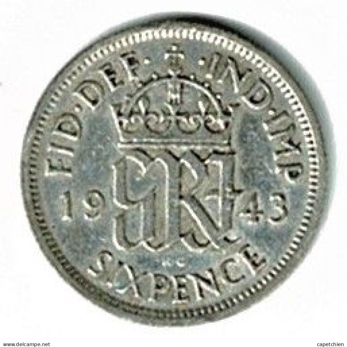 GRANDE BRETAGNE / SIX PENCE / GEORGES VI / 1943 ETAT TTB + / ARGENT - Autres & Non Classés